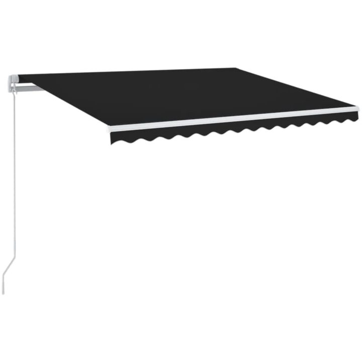 Markis manuellt infällbar med LED antracit vidaXL 350 x 250 cm – bild 2