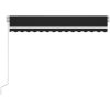 Markis manuellt infällbar med LED antracit vidaXL 350 x 250 cm – miniatyr 3