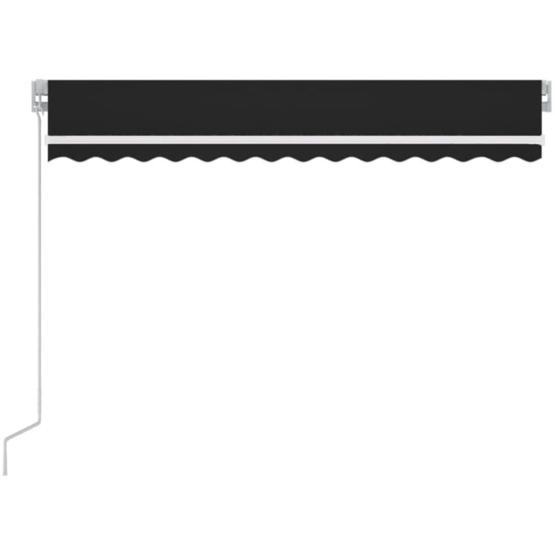 Markis manuellt infällbar med LED antracit vidaXL 350 x 250 cm – bild 3