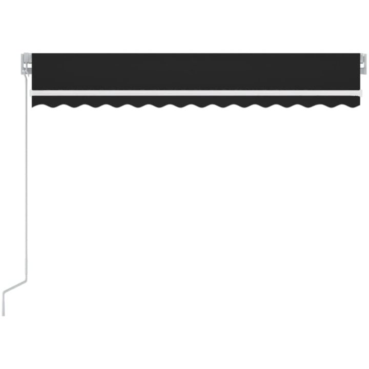 Markis manuellt infällbar med LED antracit vidaXL 350 x 250 cm – bild 3