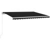 Markis manuellt infällbar med LED antracit vidaXL 400 x 350 cm – miniatyr 2
