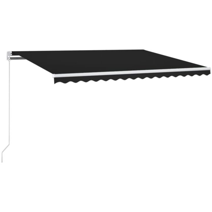 Markis manuellt infällbar med LED antracit vidaXL 400 x 350 cm – bild 2