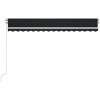 Markis manuellt infällbar med LED antracit vidaXL 400 x 350 cm – miniatyr 3