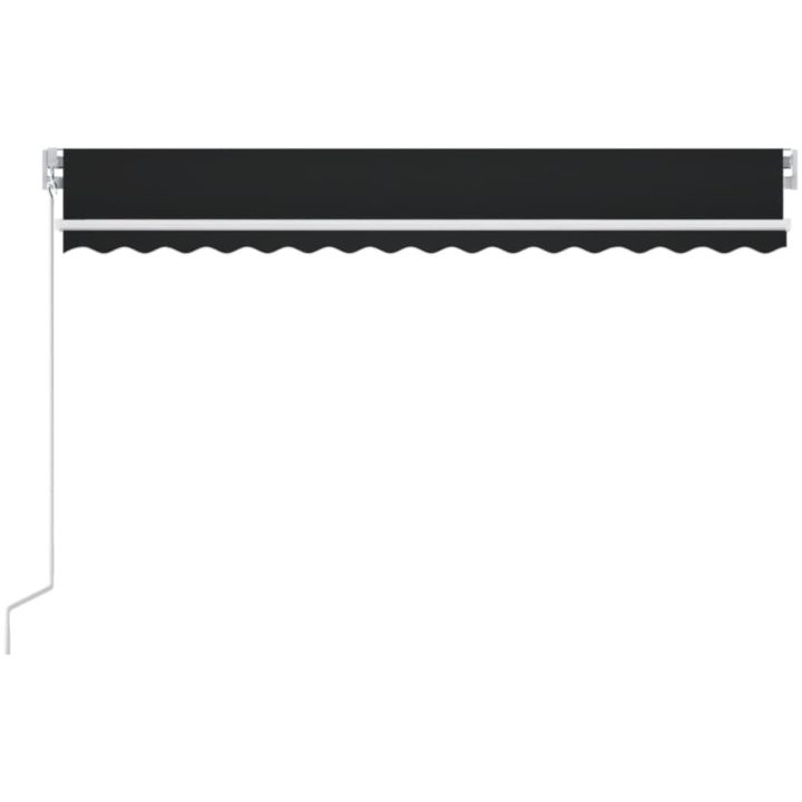Markis manuellt infällbar med LED antracit vidaXL 400 x 350 cm – bild 3
