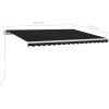 Markis manuellt infällbar med LED antracit vidaXL 400 x 350 cm – miniatyr 7