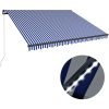 Markis manuellt infällbar med LED blå och vit vidaXL 400 x 300 cm – miniatyr 2
