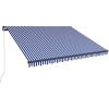 Markis manuellt infällbar med LED blå och vit vidaXL 400 x 300 cm – miniatyr 3