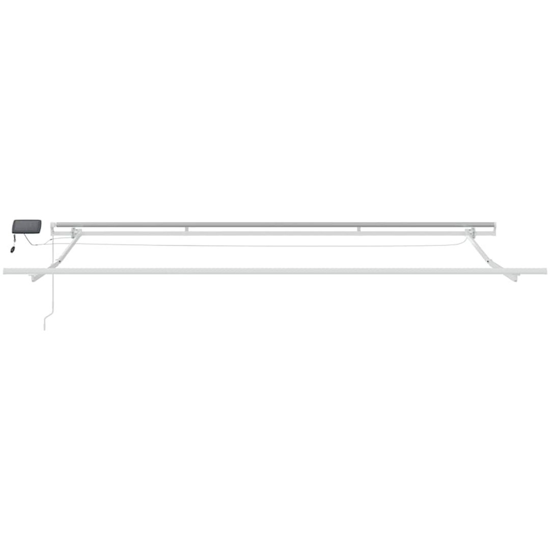 Markis manuellt infällbar med LED brun vidaXL 400 x 300 cm – bild 5