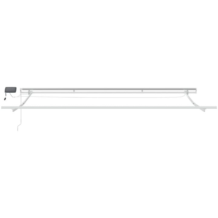 Markis manuellt infällbar med LED brun vidaXL 400 x 300 cm – bild 5