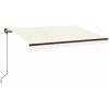 Markis manuellt infällbar med LED gräddvit vidaXL 350 x 250 cm – miniatyr 2