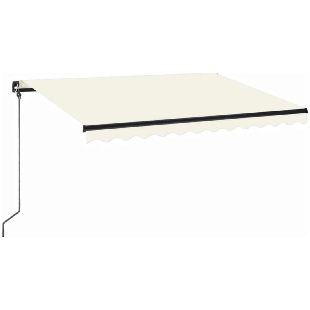 Markis manuellt infällbar med LED gräddvit vidaXL 350 x 250 cm – bild 2