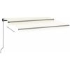 Markis manuellt infällbar med LED gräddvit vidaXL 350 x 250 cm – miniatyr 3
