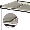 Markis manuellt infällbar med LED gräddvit vidaXL 350 x 250 cm – miniatyr 4