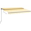 Markis manuellt infällbar med LED gul och vit vidaXL 350 x 250 cm – miniatyr 3