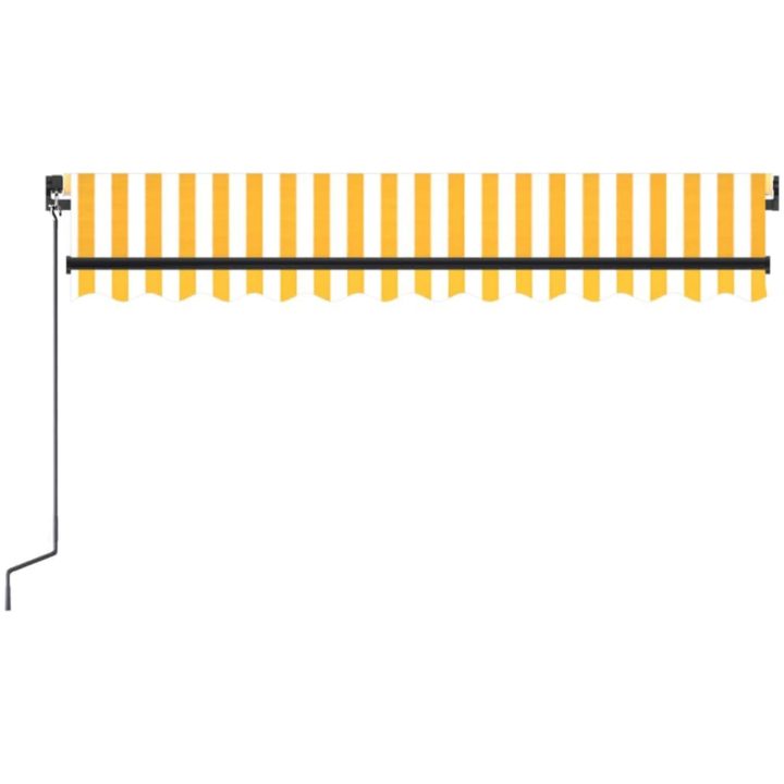 Markis manuellt infällbar med LED gul och vit vidaXL 350 x 250 cm – bild 4