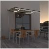 Markis manuellt infällbar med LED gul och vit vidaXL 350 x 250 cm – miniatyr 1