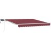 Markis manuellt infällbar med LED vinröd vidaXL 300 x 250 cm – miniatyr 2