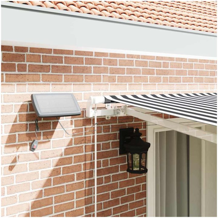 Markis manuellt infällbar med LEDs antracit och vit vidaXL 400 x 300 cm – bild 4