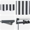 Markis manuellt infällbar med LEDs antracit&vit vidaXL 500 x 300 cm – miniatyr 11
