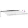 Markis manuellt infällbar med LEDs antracit&vit vidaXL 500 x 300 cm – miniatyr 6
