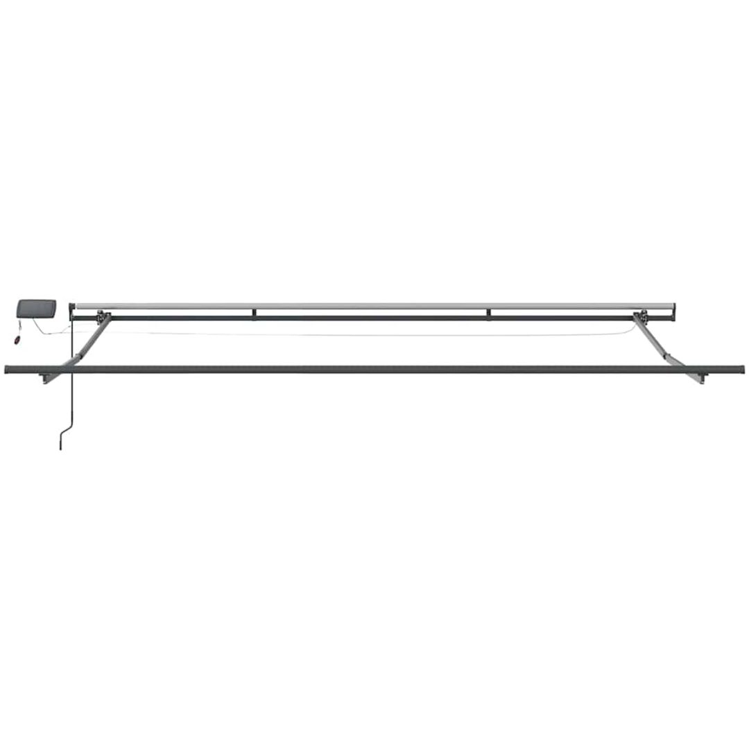 Markis manuellt infällbar med LEDs antracit&vit vidaXL 500 x 300 cm – bild 9