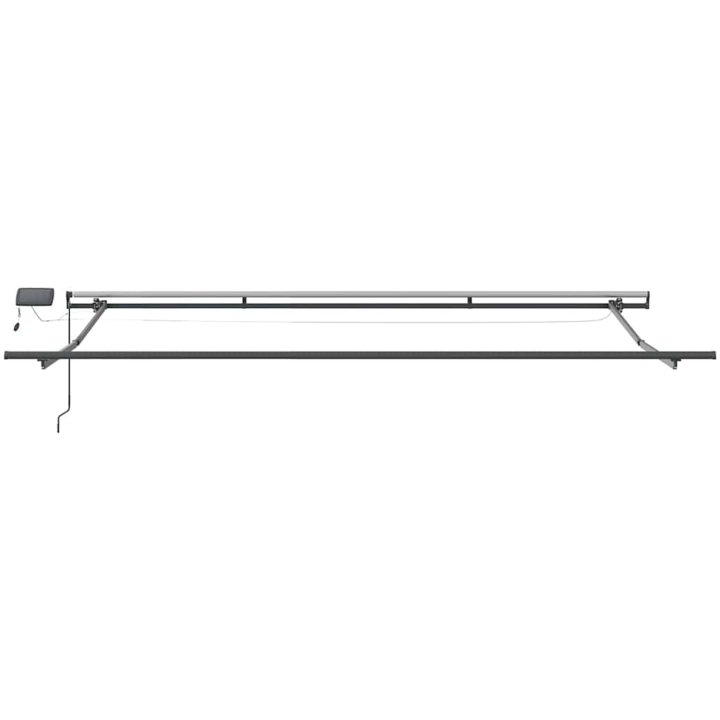 Markis manuellt infällbar med LEDs antracit&vit vidaXL 500 x 300 cm – bild 9