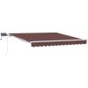 Markis manuellt infällbar med LEDs brun vidaXL 300 x 250 cm – miniatyr 2