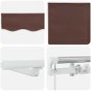 Markis manuellt infällbar med LEDs brun vidaXL 300 x 250 cm – miniatyr 11