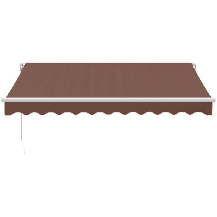 Markis manuellt infällbar med LEDs brun vidaXL 300 x 250 cm – bild 4