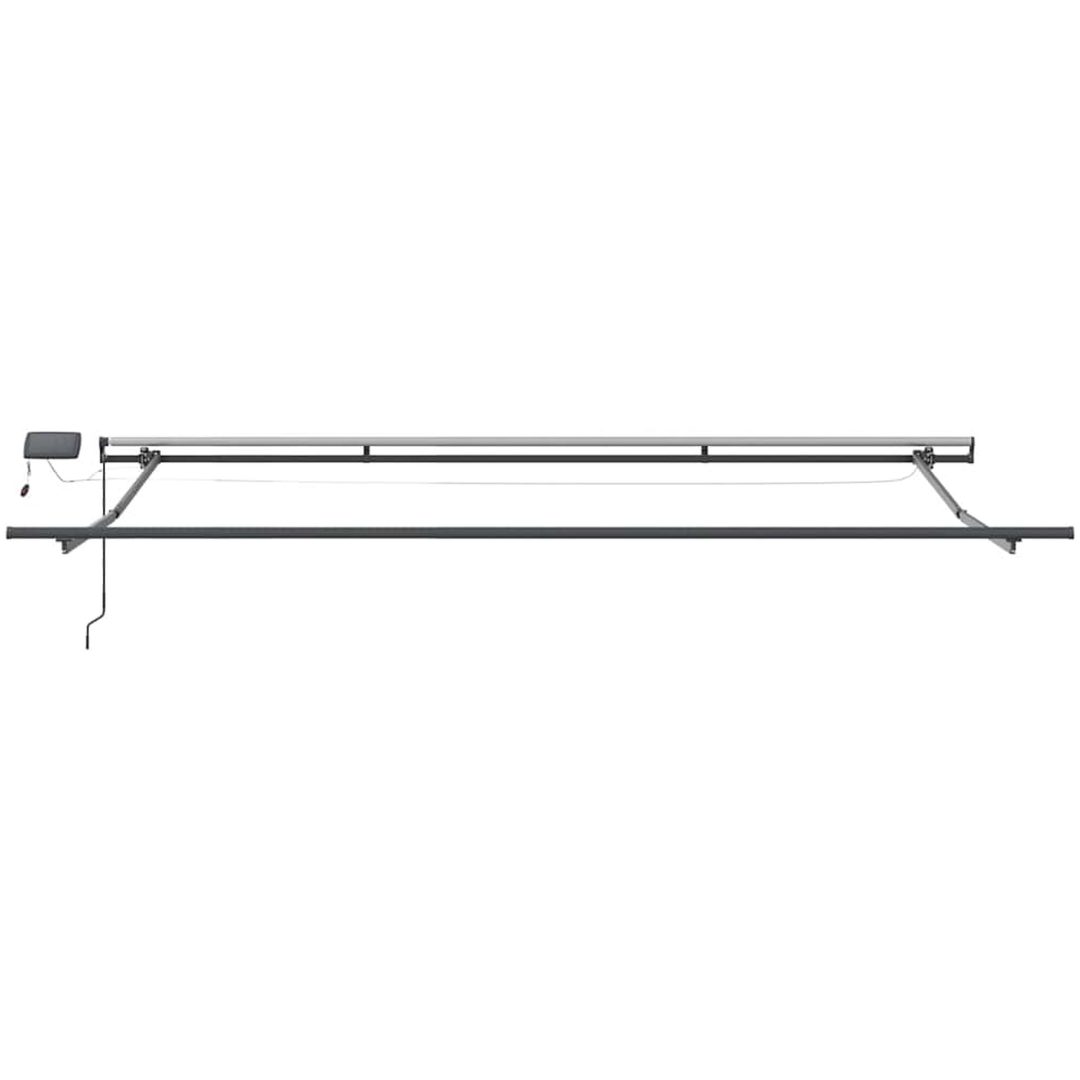 Markis manuellt infällbar med LEDs vinröd vidaXL 400 x 300 cm – bild 9
