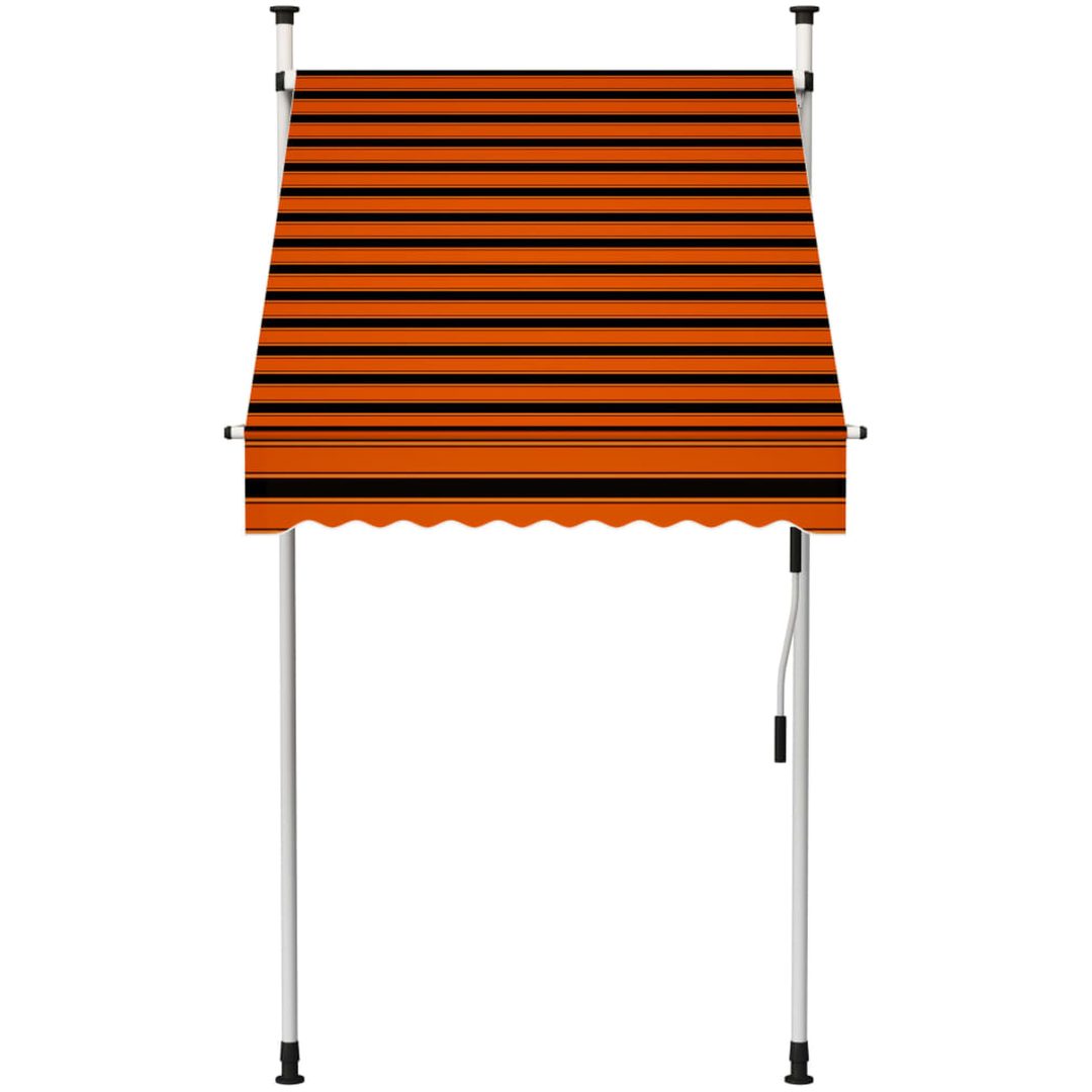 Markis manuellt infällbar orange och brun vidaXL 100 cm – bild 2