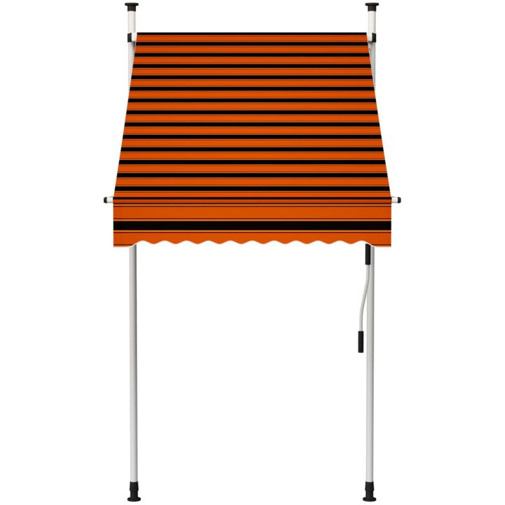 Markis manuellt infällbar orange och brun vidaXL 100 cm – bild 2