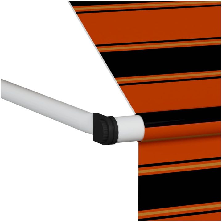 Markis manuellt infällbar orange och brun vidaXL 100 cm – bild 5