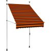 Markis manuellt infällbar orange och brun vidaXL 100 cm – miniatyr 1
