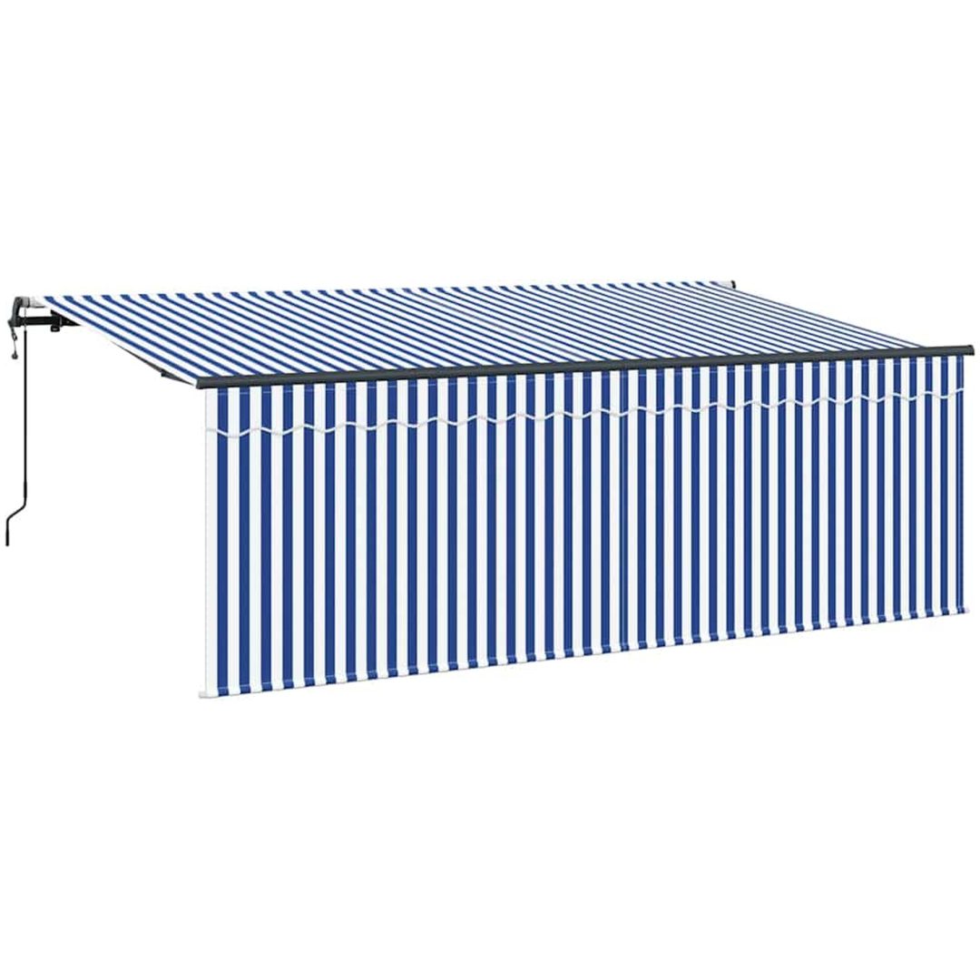 Markis med gardin Kräm Tyg, Metall vidaXL 350 x 200 x 120 cm – bild 5