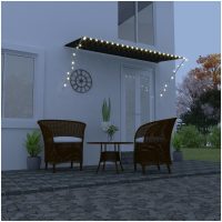Markis med LED antracit vidaXL