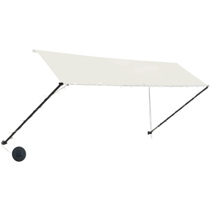 Markis med LED gräddvit vidaXL 350 x 150 cm – bild 3