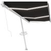 Markis med LED manuellt infällbar antracit vidaXL 600 x 300 cm – miniatyr 2