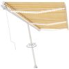 Markis med LED manuellt infällbar gul och vit vidaXL 600 x 300 cm – miniatyr 2