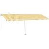 Markis med LED manuellt infällbar gul och vit vidaXL 600 x 300 cm – miniatyr 3