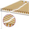 Markis med LED manuellt infällbar gul och vit vidaXL 600 x 300 cm – miniatyr 7