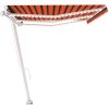 Markis med LED manuellt infällbar orange och brun vidaXL 600 x 300 cm – miniatyr 6
