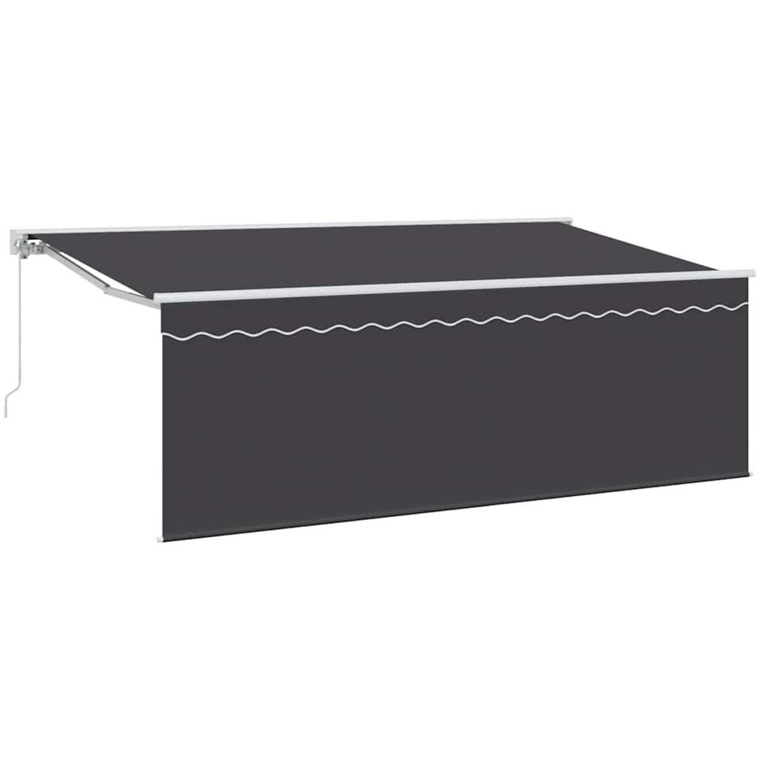 Markis med persienn Antracit Tyg, Metall vidaXL 350 x 200 x 120 cm – bild 2