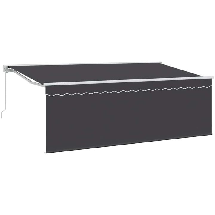 Markis med persienn Antracit Tyg, Metall vidaXL 350 x 200 x 120 cm – bild 2