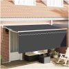 Markis med persienn Antracit Tyg, Metall vidaXL 350 x 200 x 120 cm – miniatyr 1
