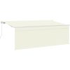 Markis med persienn Kräm Tyg, Metall vidaXL 350 x 200 x 120 cm – miniatyr 2