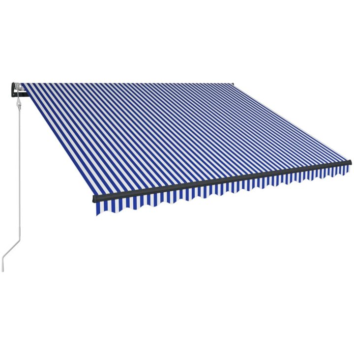 Markis med vindsensor & LED blå och vit vidaXL 300 x 250 cm – bild 3