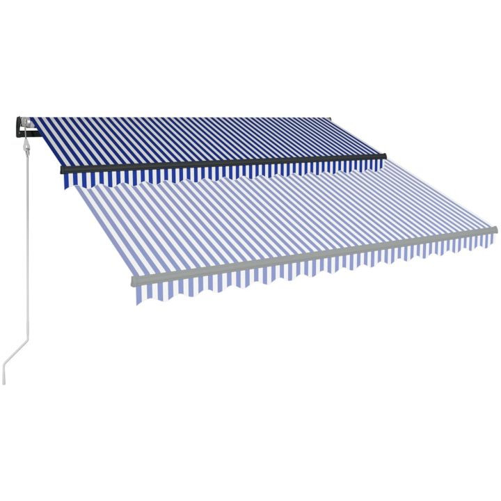 Markis med vindsensor & LED blå och vit vidaXL 300 x 250 cm – bild 4