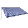Markis med vindsensor & LED blå och vit vidaXL 500 x 300 cm – miniatyr 3