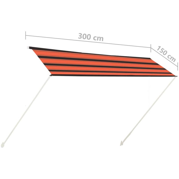 Markis orange och brun vidaXL 300 x 150 cm – bild 7